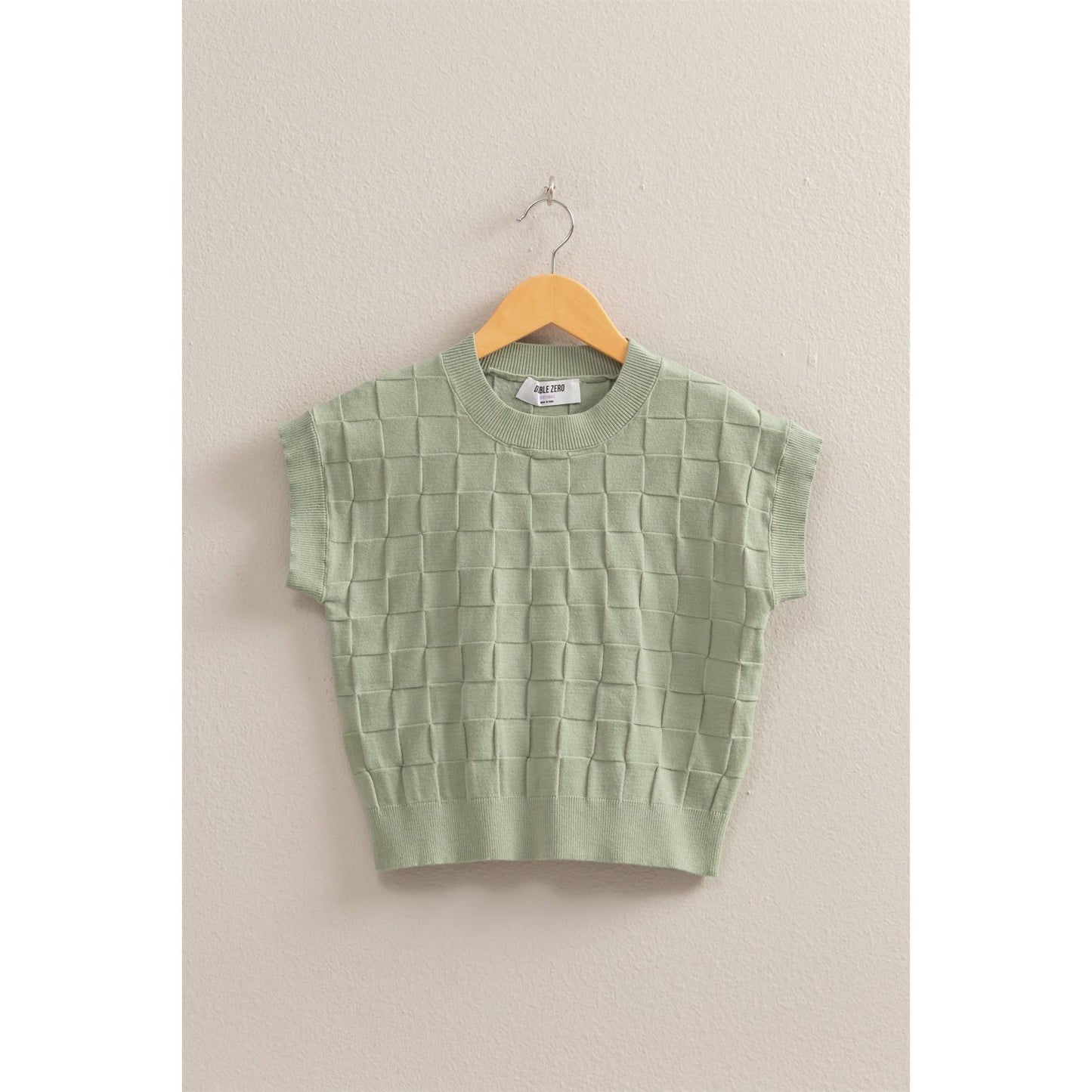 Checkered Short Sleeve Top