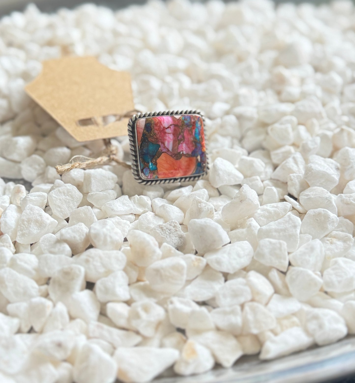 Genuine Navajo Adjustable Dahlia Rose Ring