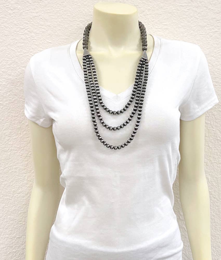 Handmade 30" Navajo Bead Necklace