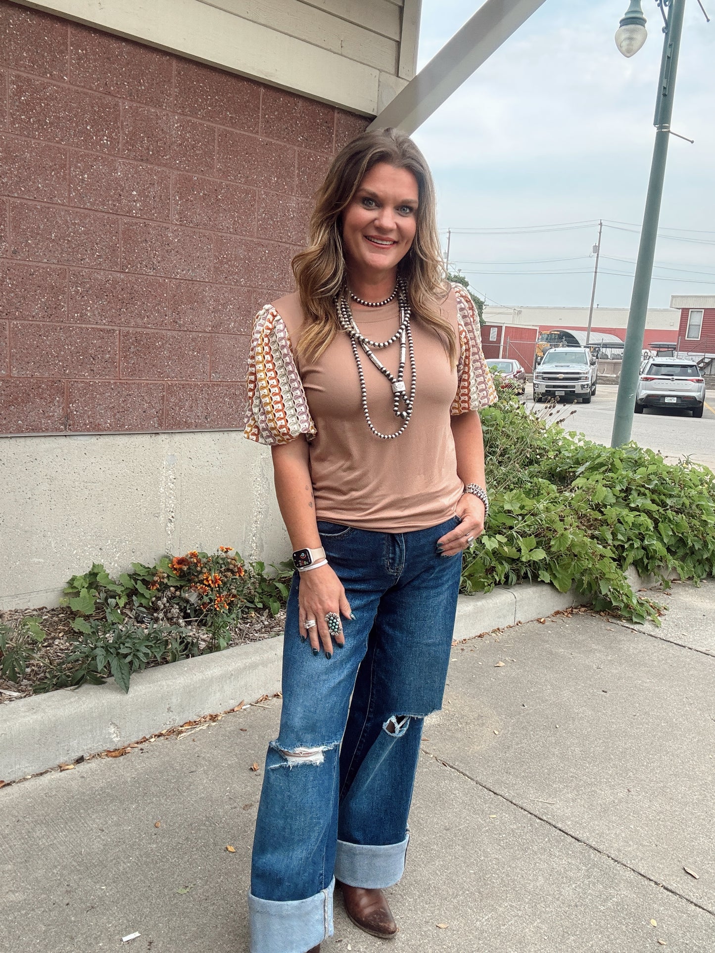 The Vera Crochet Sleeve Top