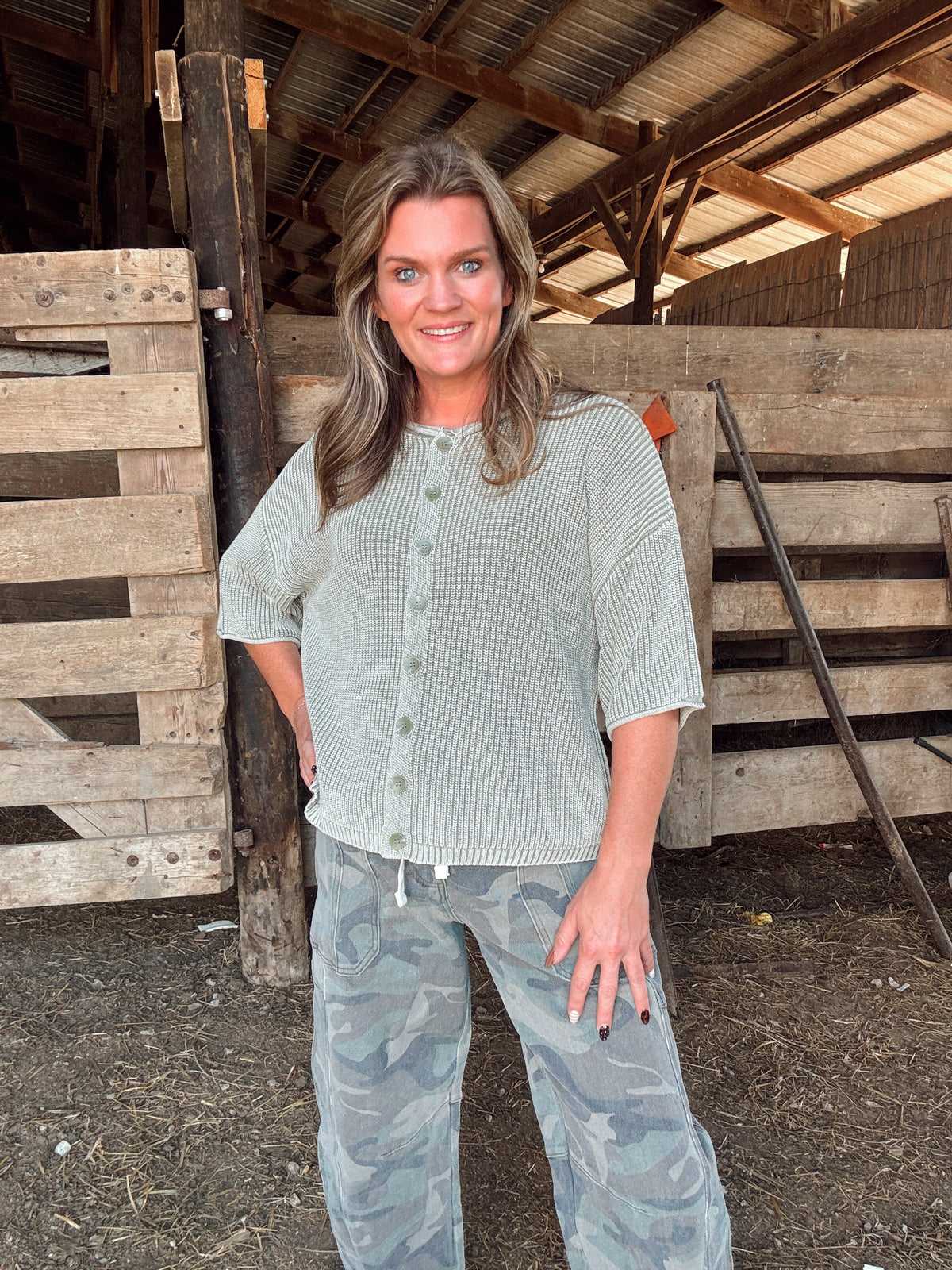 The Swayze Cardigan- Light Olive