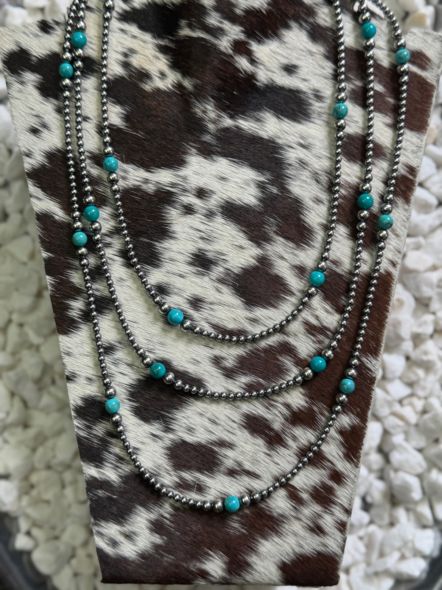Genuine Navajo Pearl + Turquoise Necklace