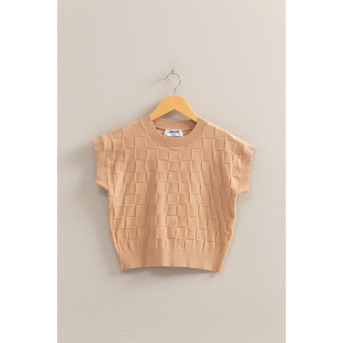 Checkered Short Sleeve Top