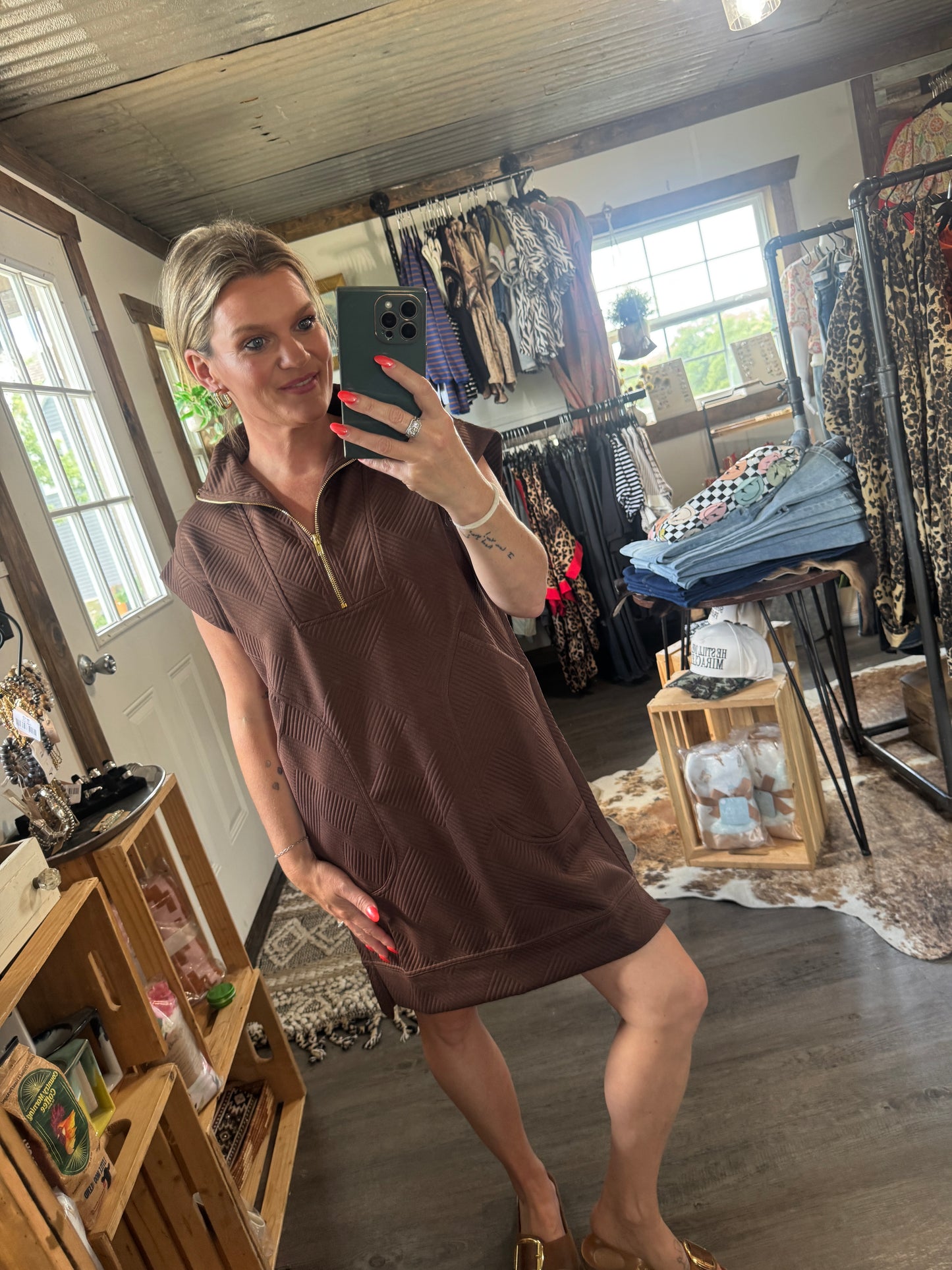 The Catherine Dress- Brown