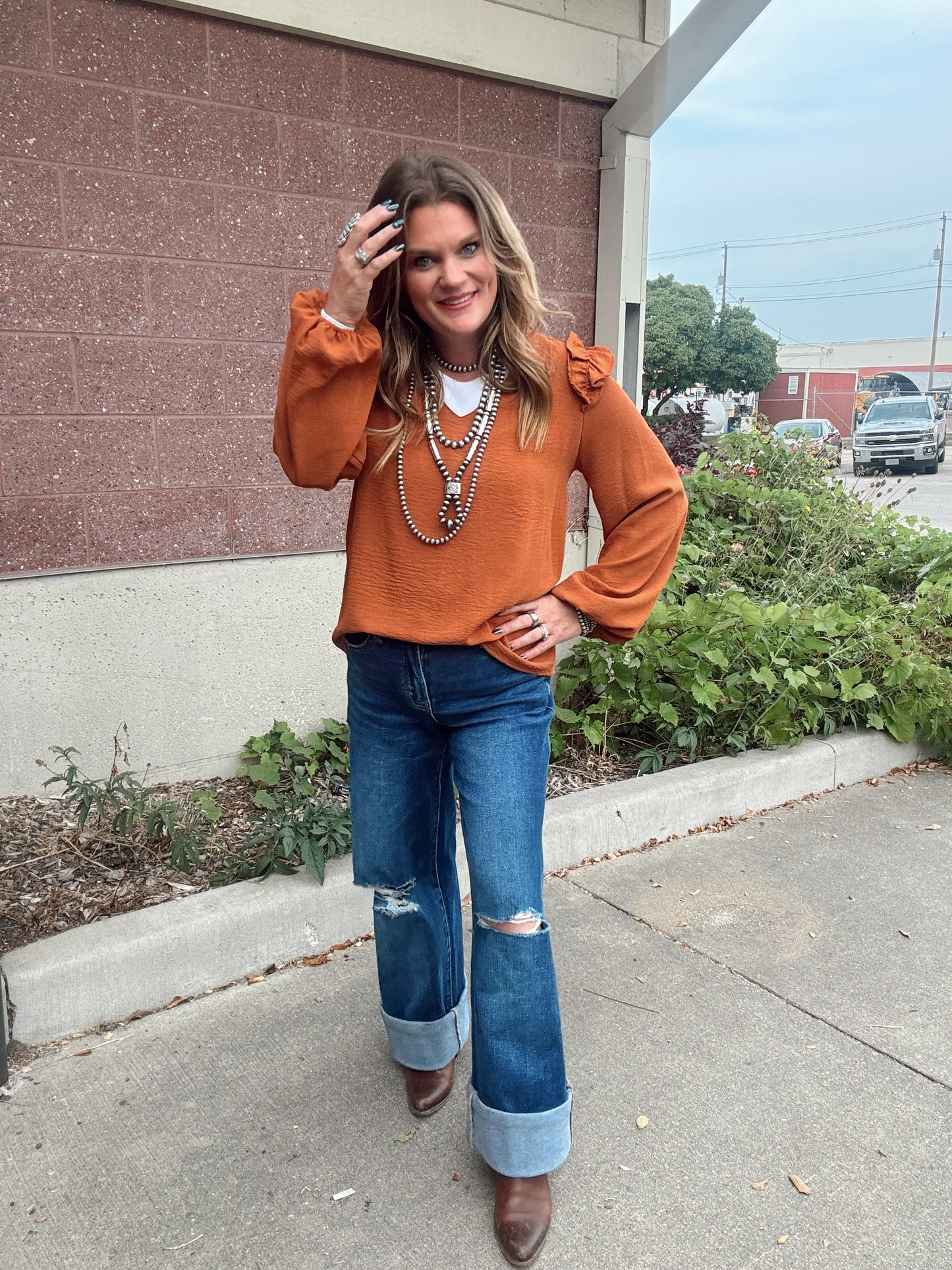 The Piper Ruffle Sleeve Top