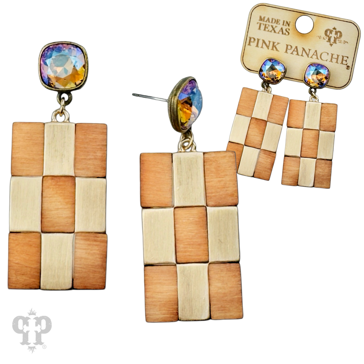 Checkerboard earring