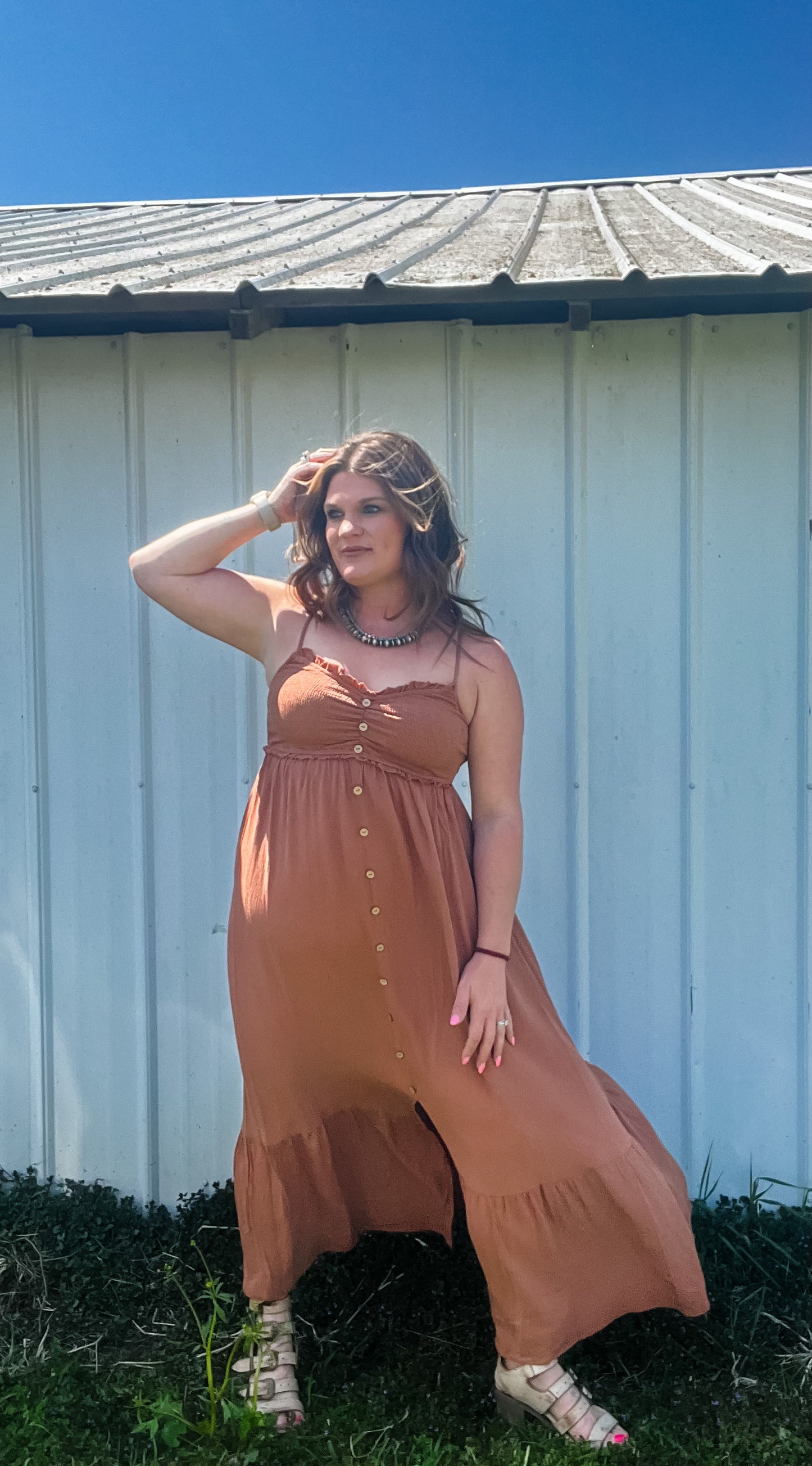 Rust Boho Dress