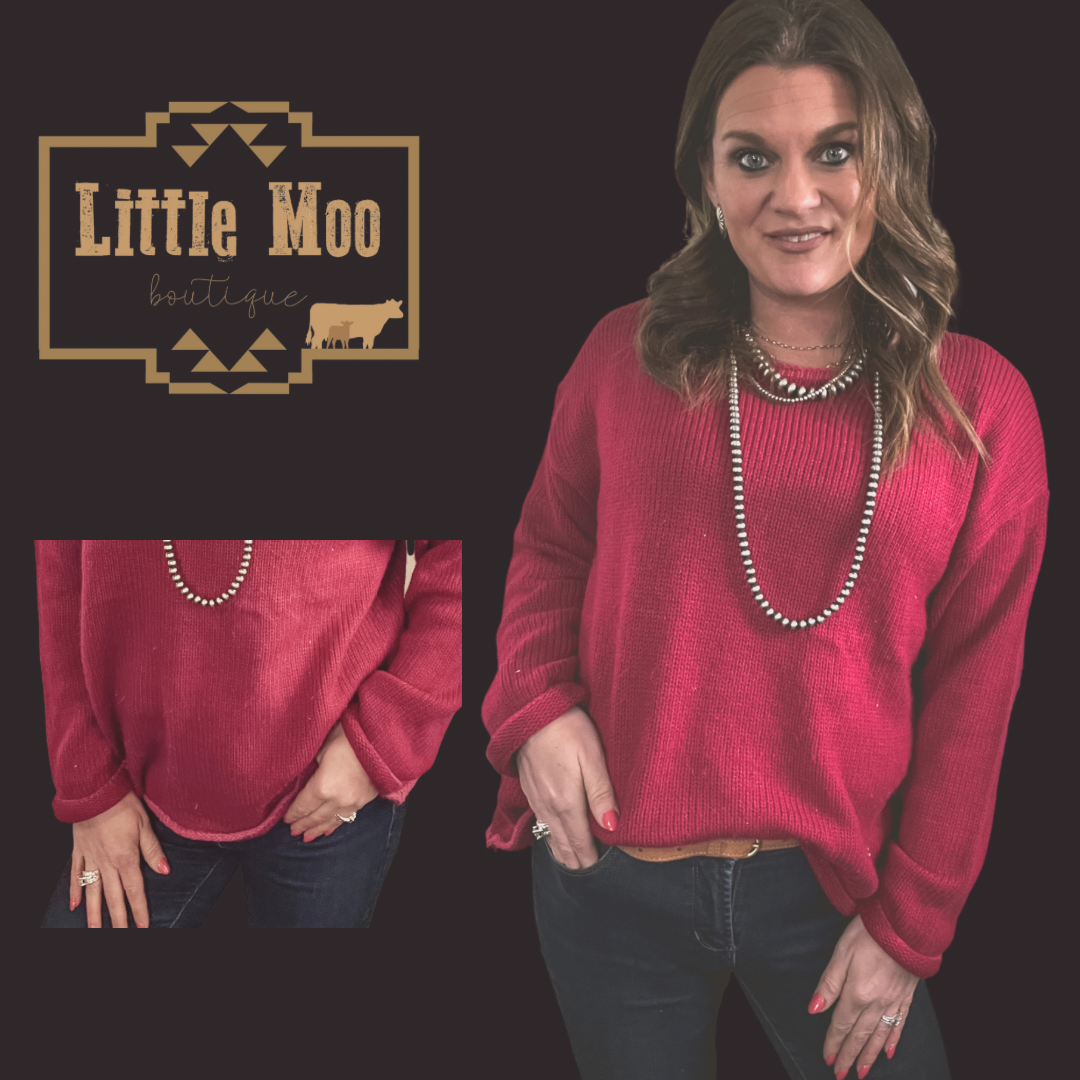 Two Tone Pink Sweater