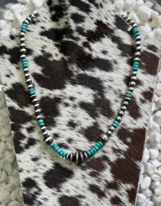 Genuine Navajo Turquoise + Pearl