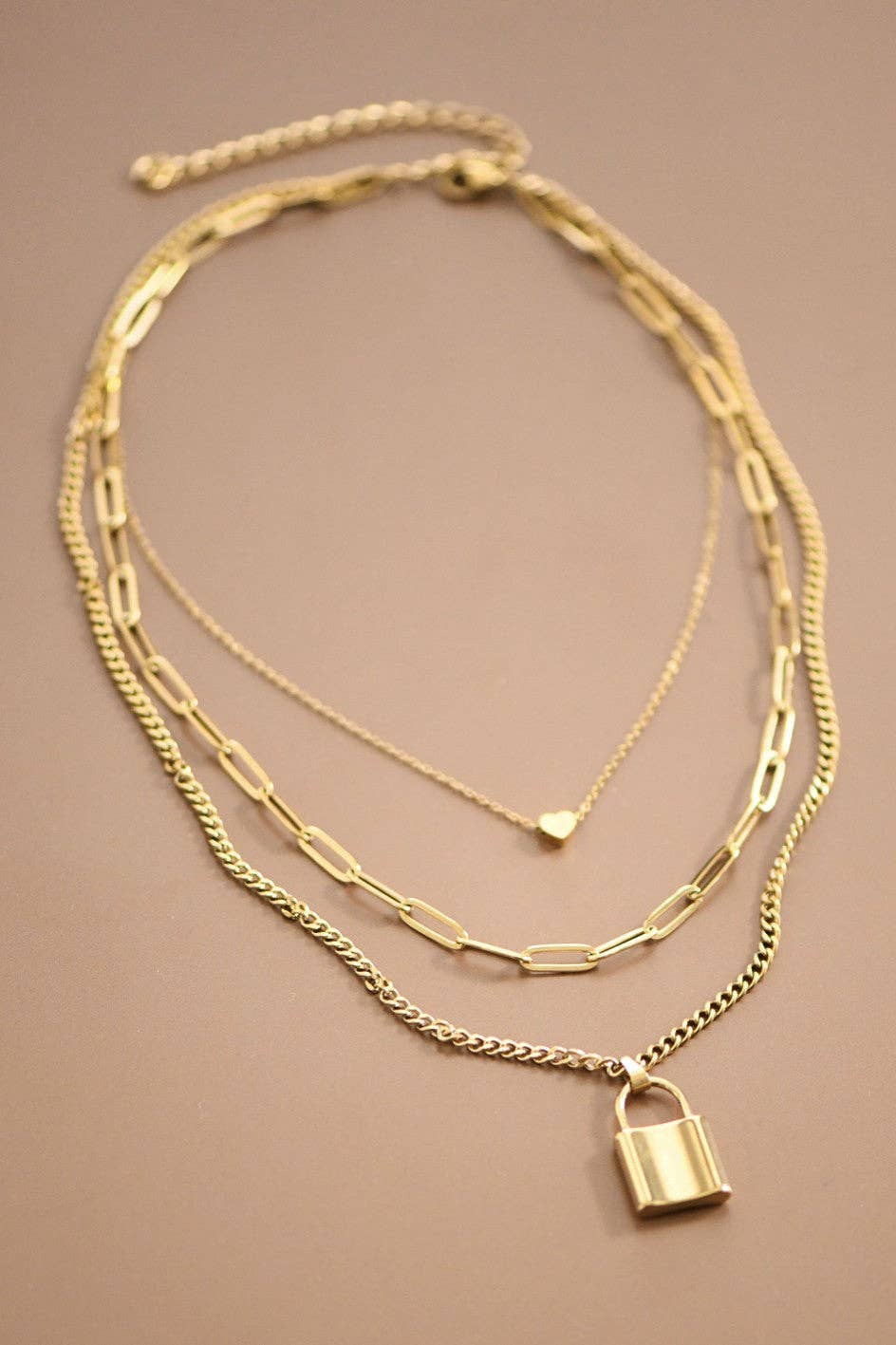 18K Gold Plated Waterproof Stainless Steel Chain Necklace - 7472