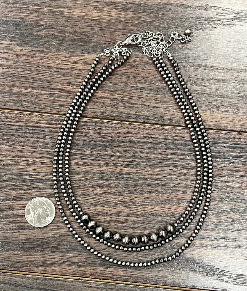 17" Handmade Polish Navajo Bead Necklace