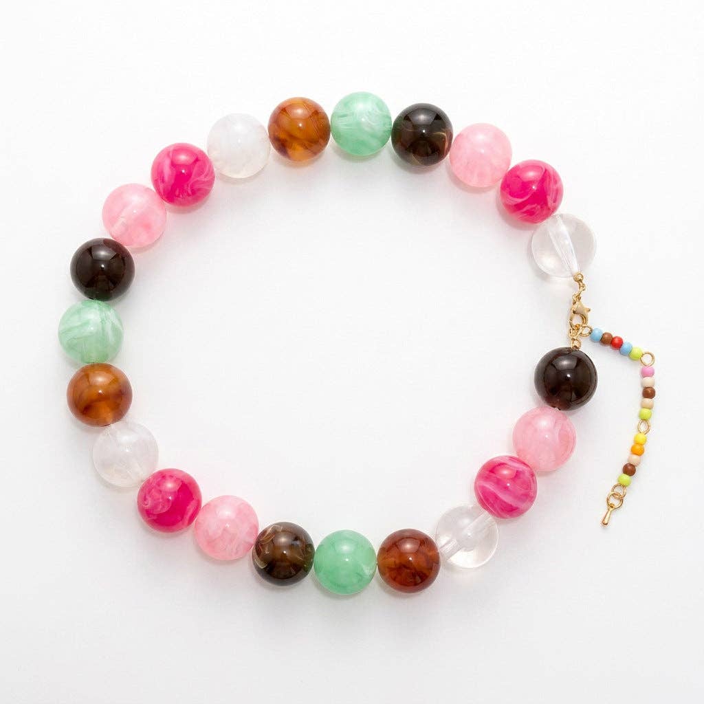 Jane Acrylic Beaded Necklace