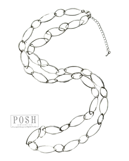 Diamond chain link necklace