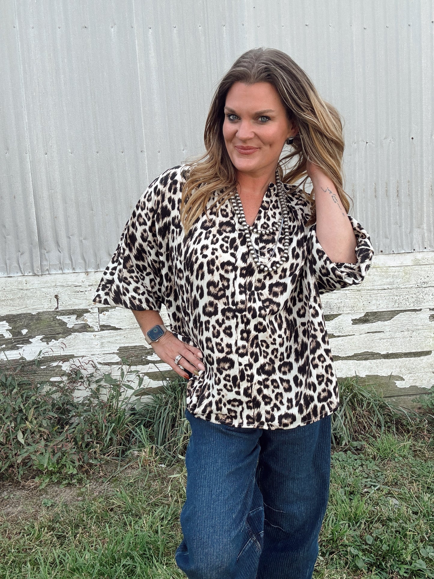Landree Leopard Blouse