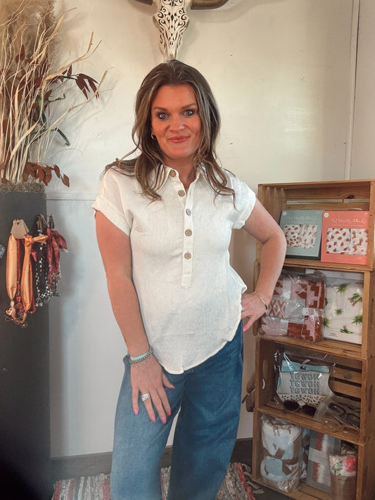 The Tessa Blouse- Natural