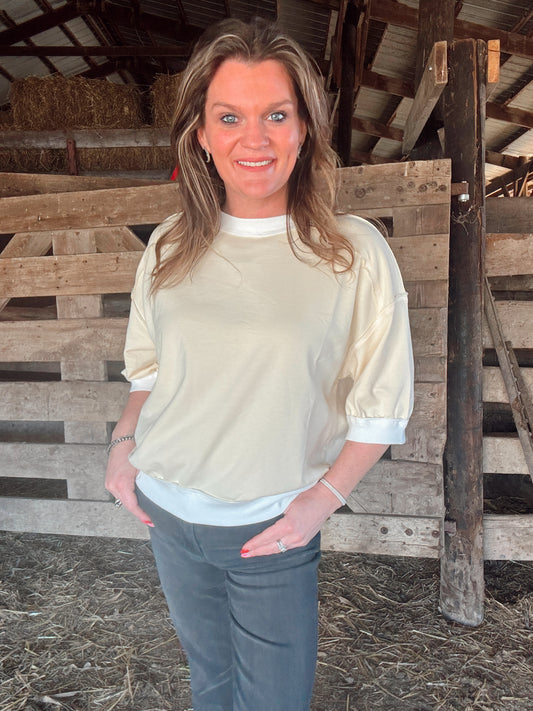 The Kate Raglan- Butter Yellow