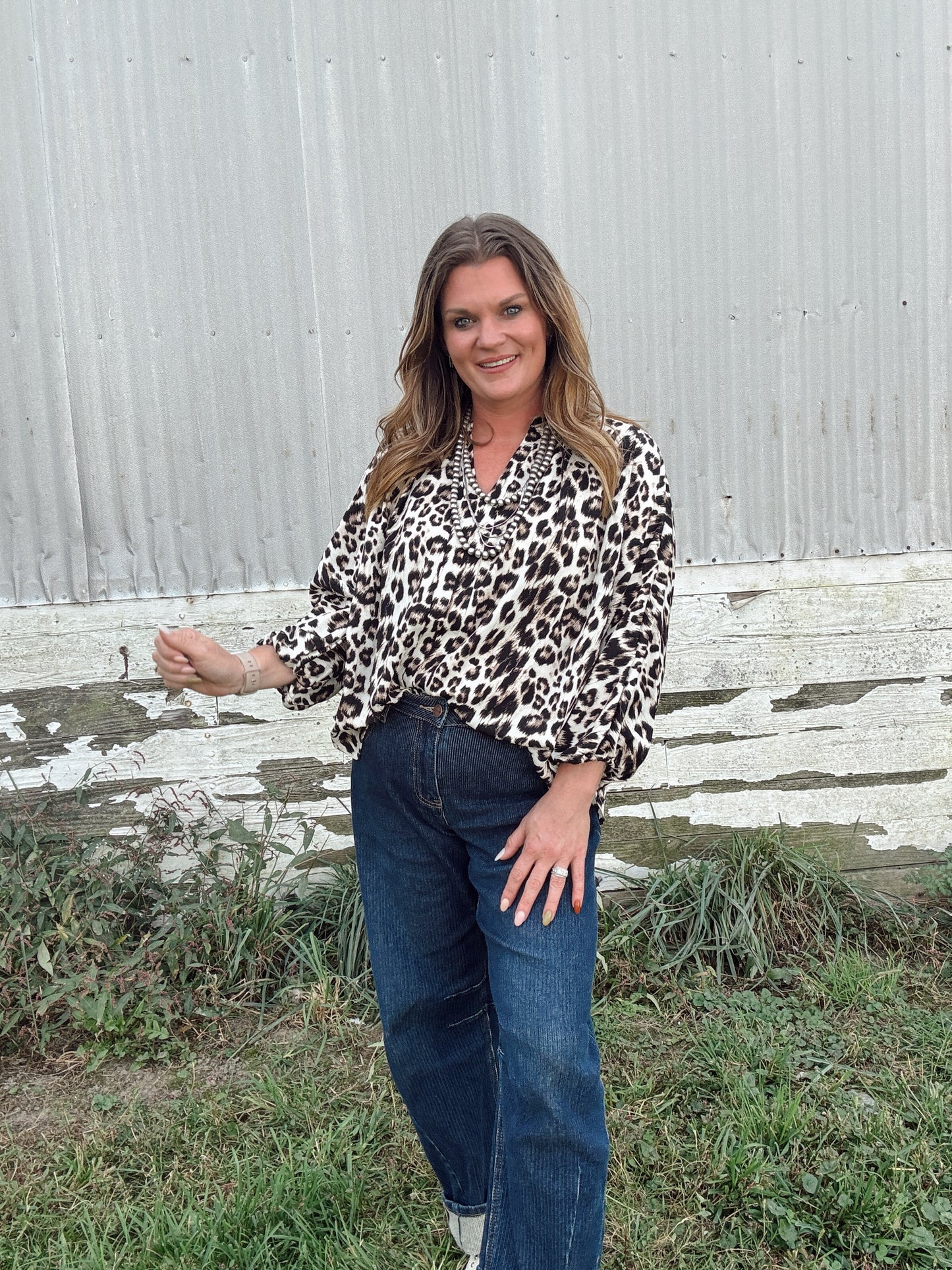 Landree Leopard Blouse