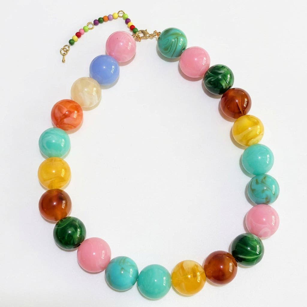 Jane Acrylic Beaded Necklace