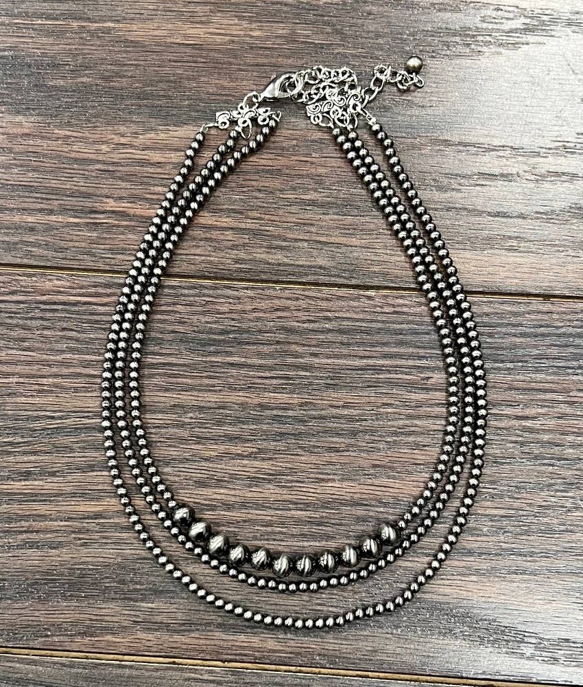 17" Handmade Polish Navajo Bead Necklace