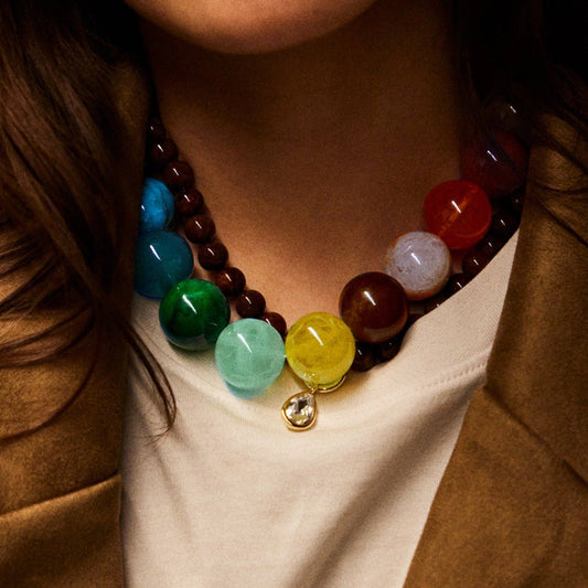 Jane Acrylic Beaded Necklace