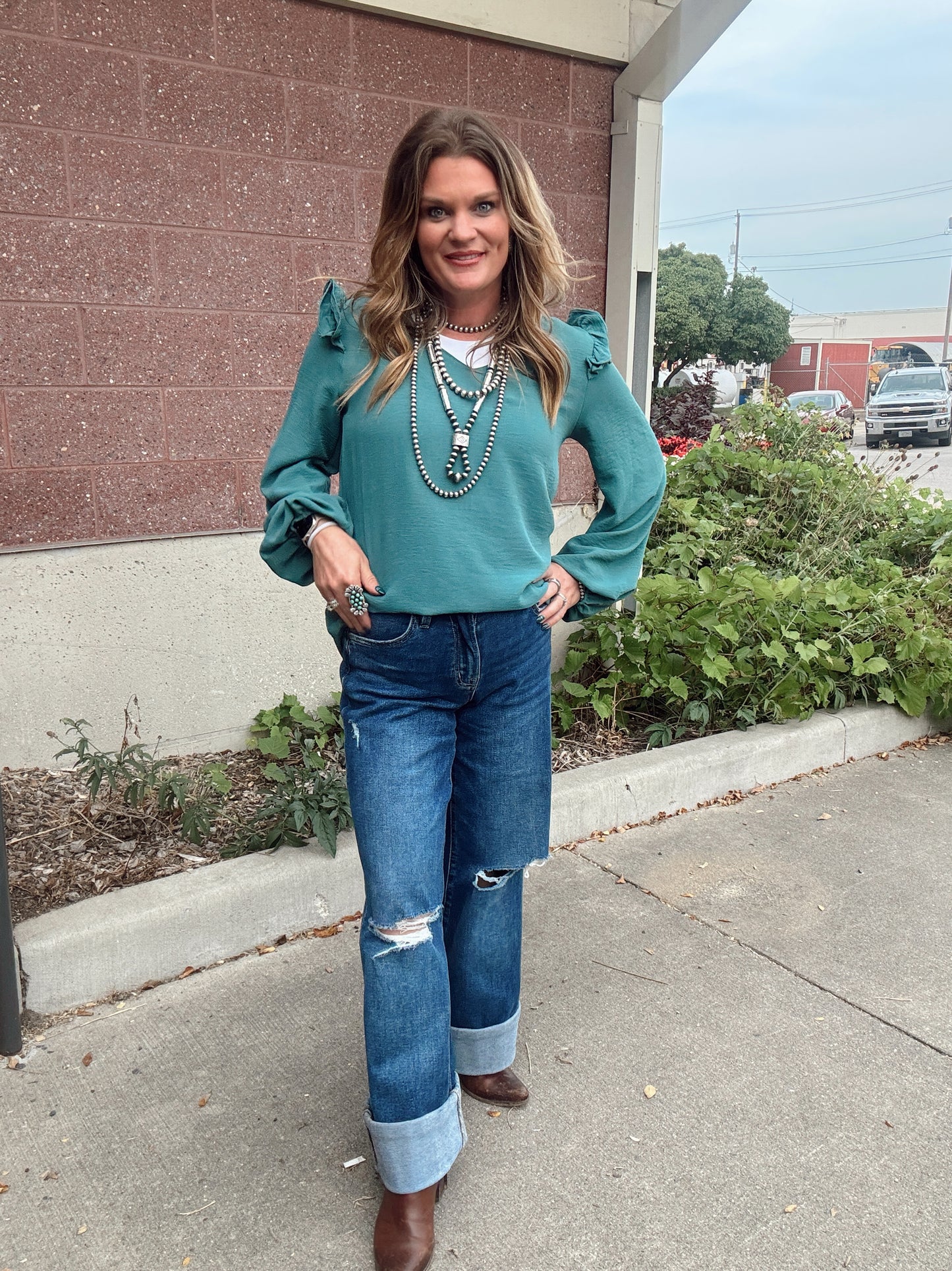 The Piper Ruffle Sleeve Top