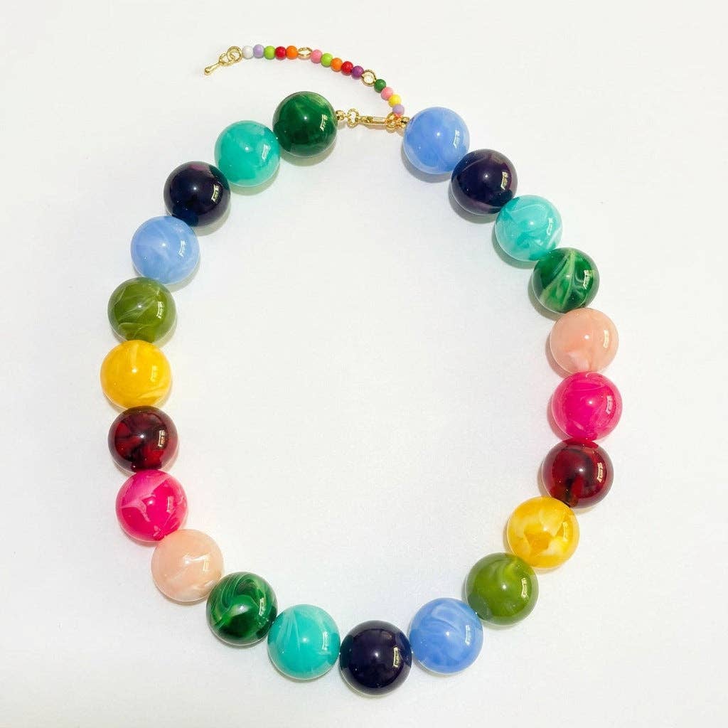 Jane Acrylic Beaded Necklace