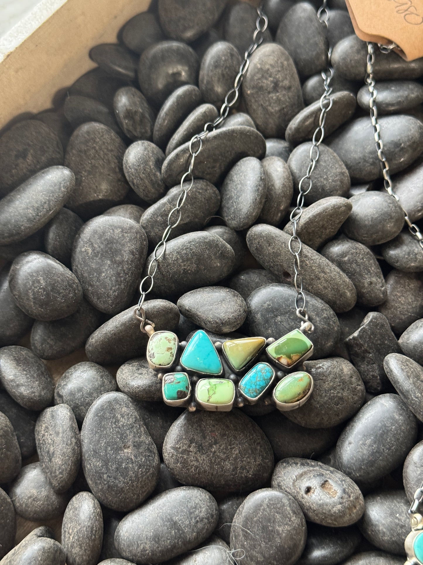 Genuine Navajo Cluster Bar Necklace