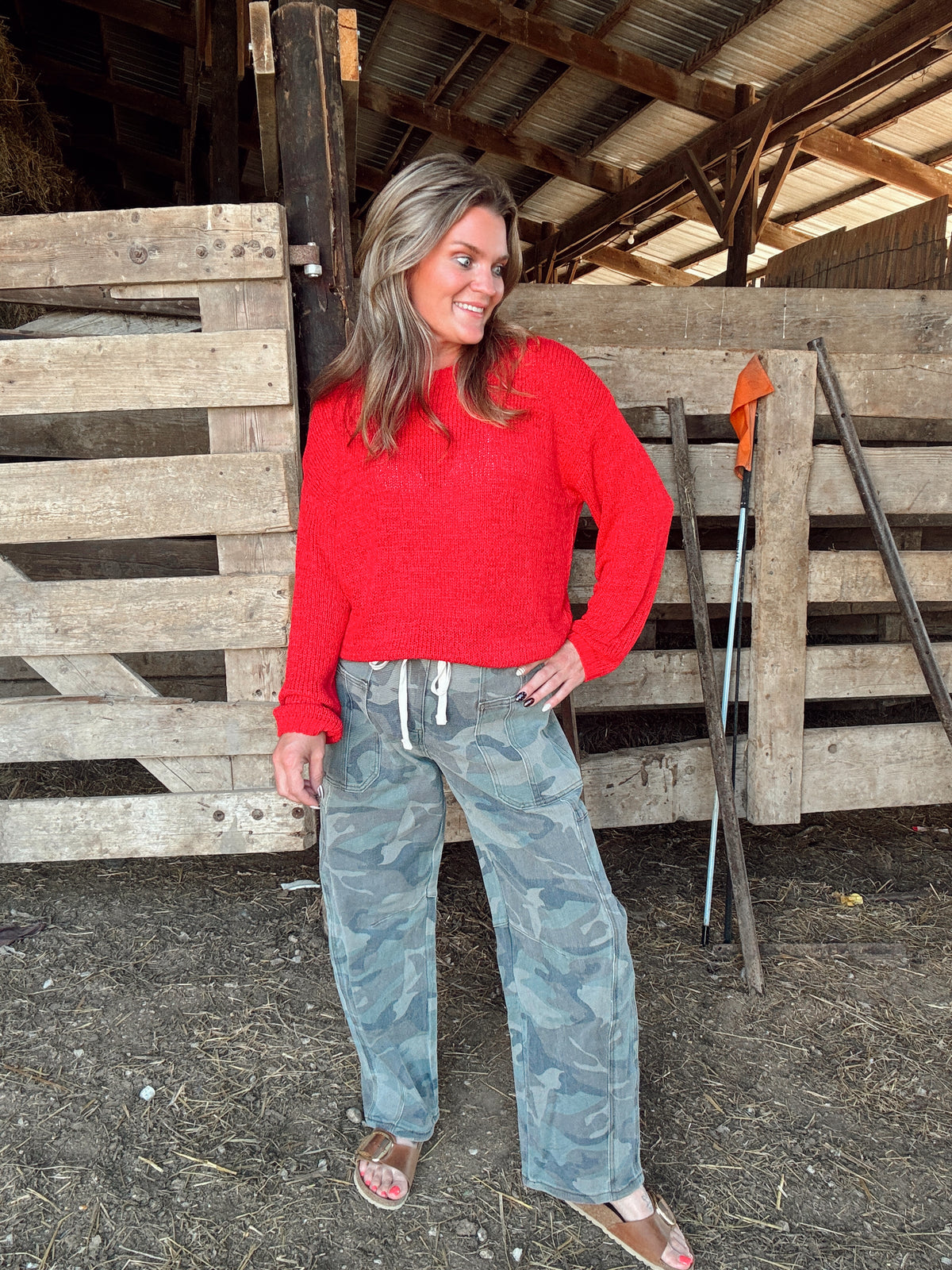 The Scottie Sweater- Red
