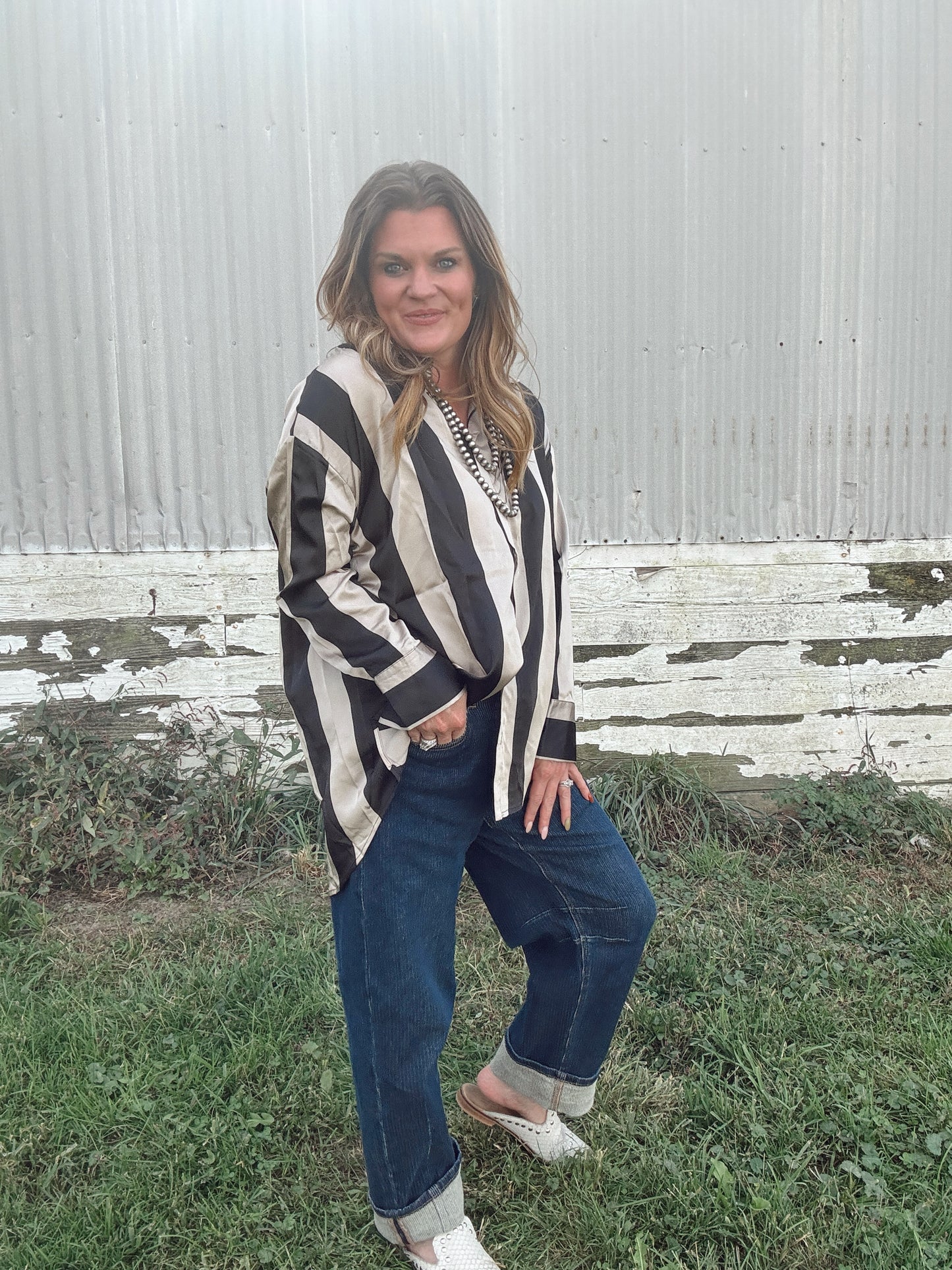 The Ella Striped Button Down