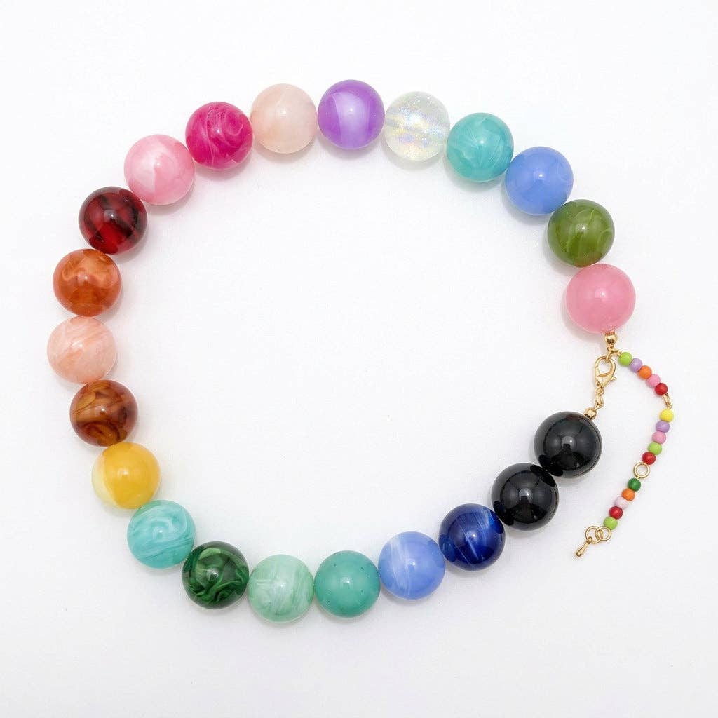 Jane Acrylic Beaded Necklace