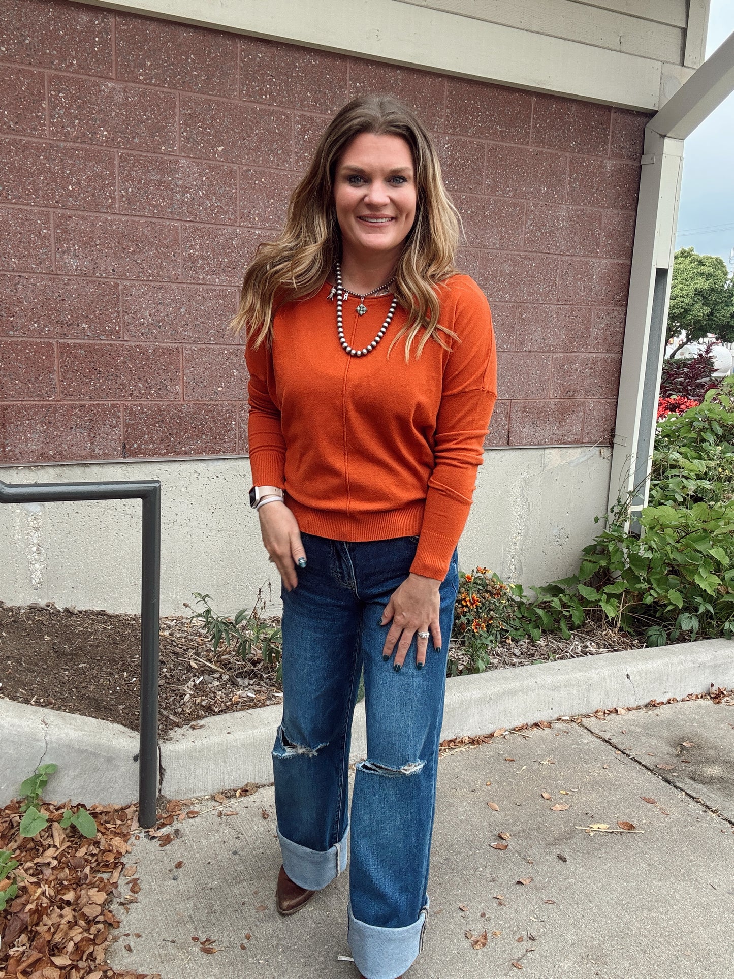 Soft Knit Round Neck Light Weight Sweater