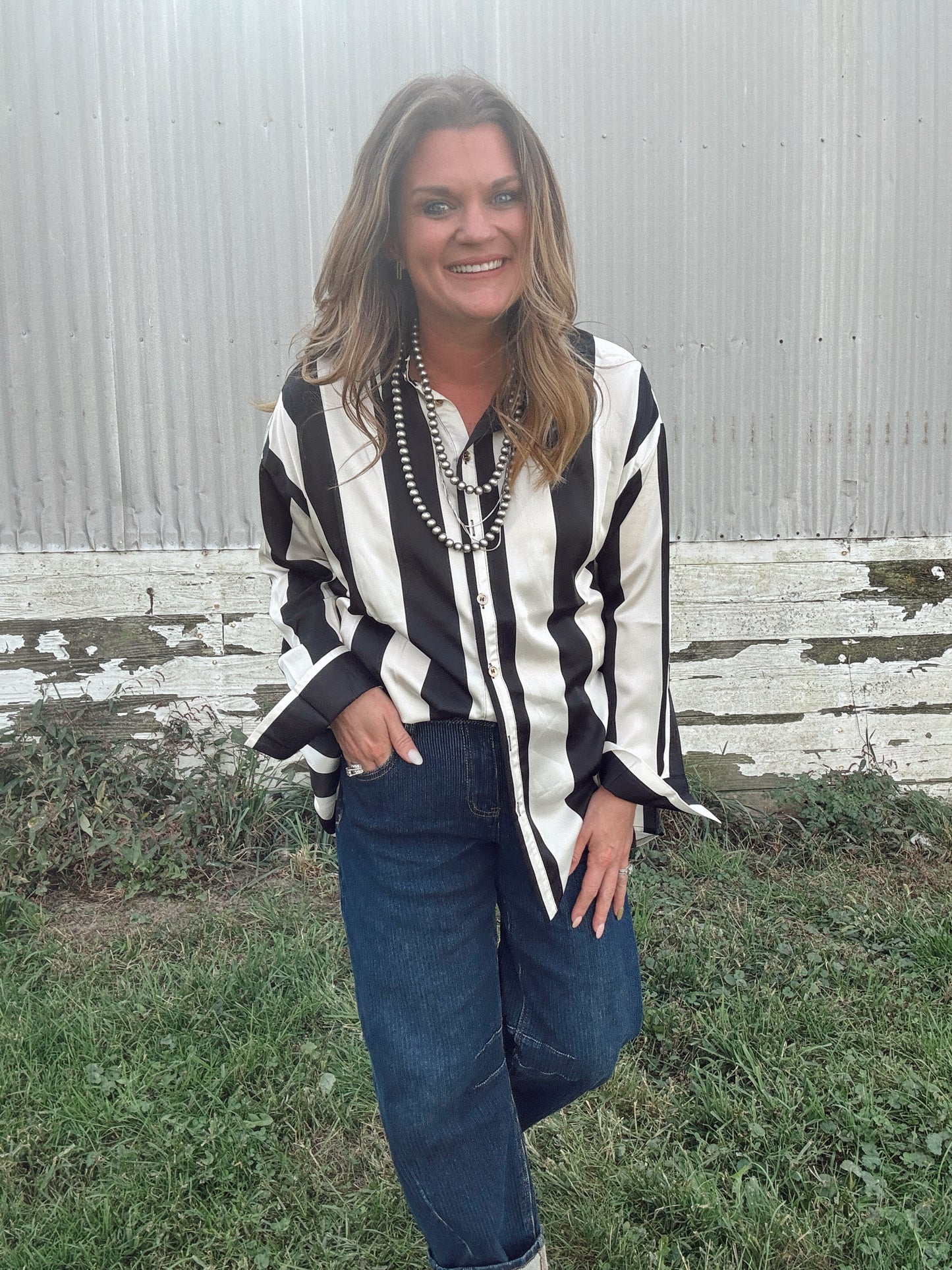 The Ella Striped Button Down