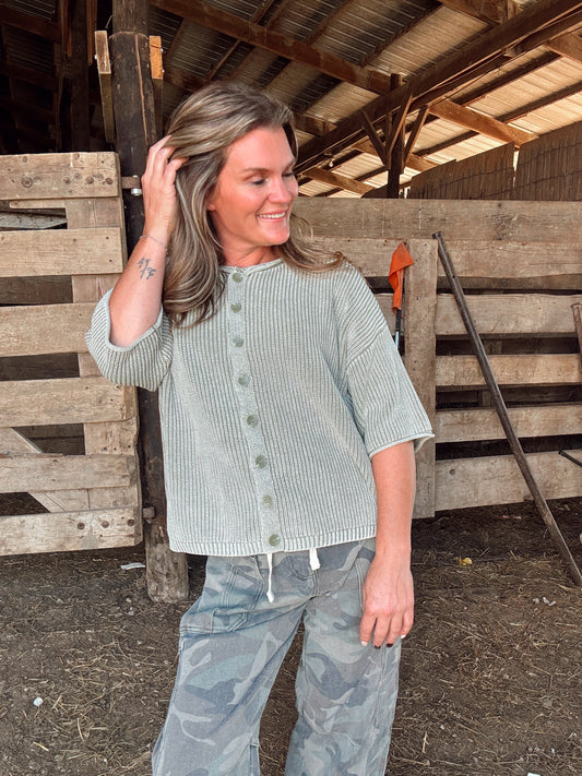 The Swayze Cardigan- Light Olive