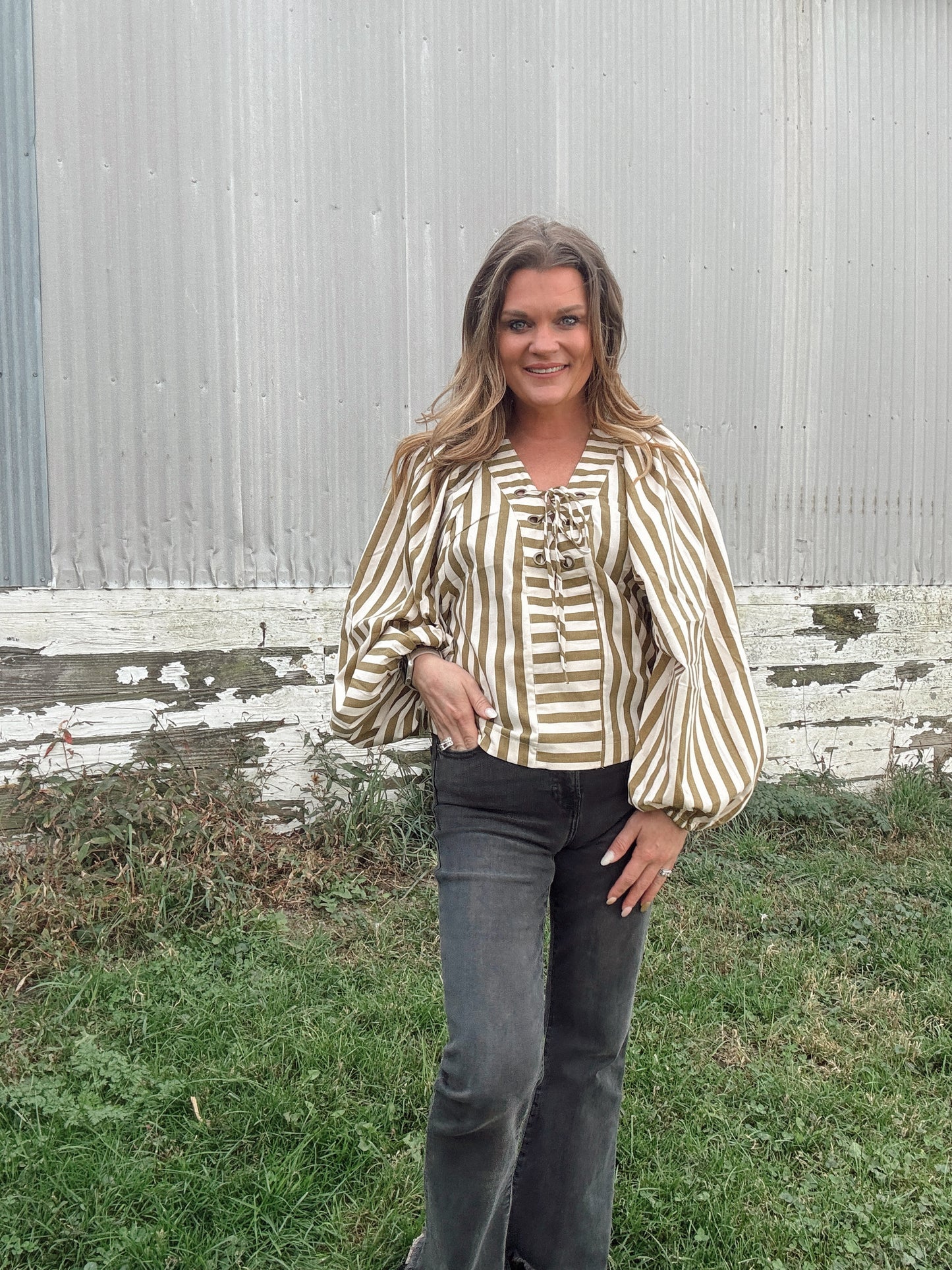 Connie Lace Up Blouse