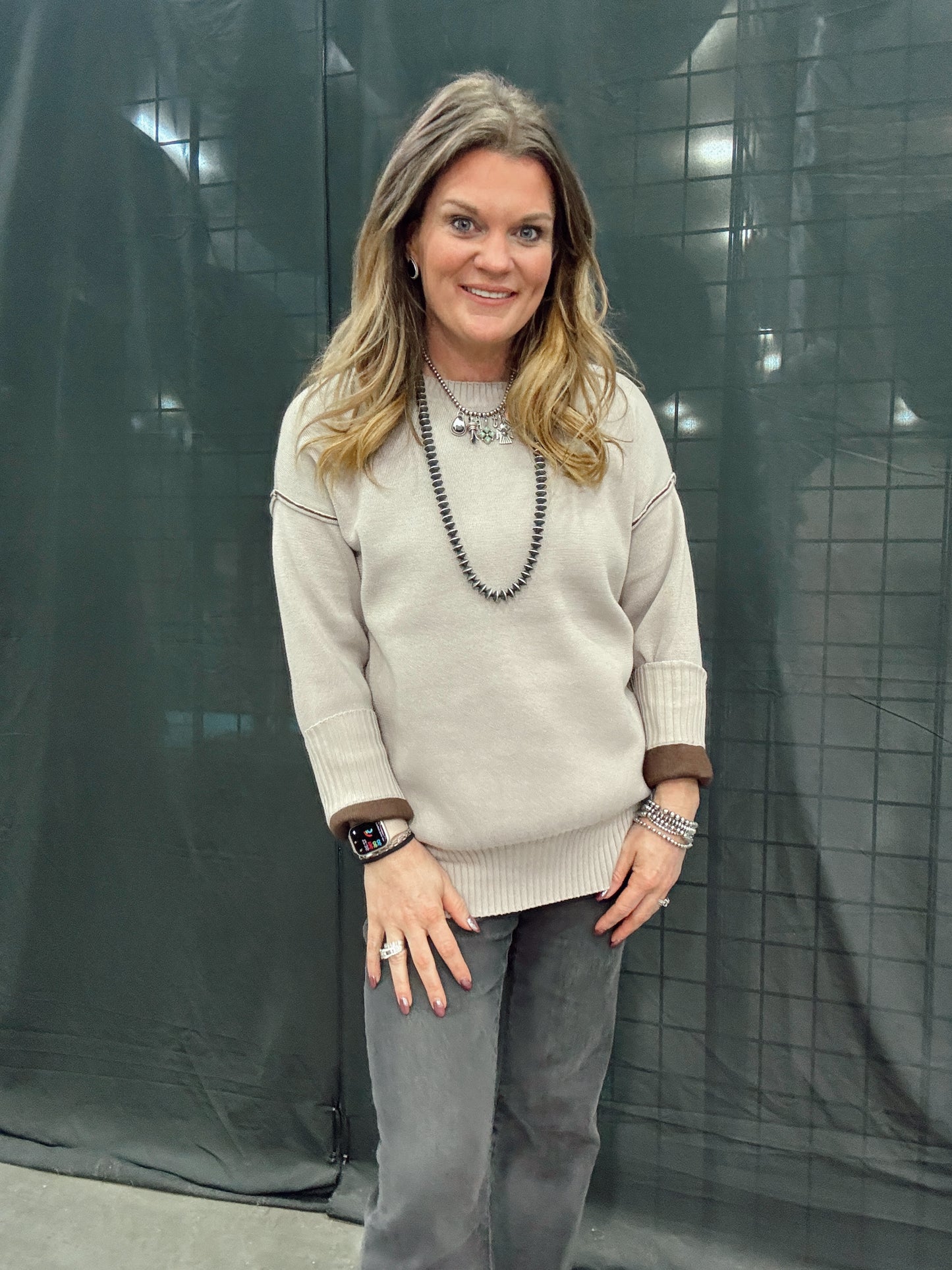 The Amanda Contrast Sweater