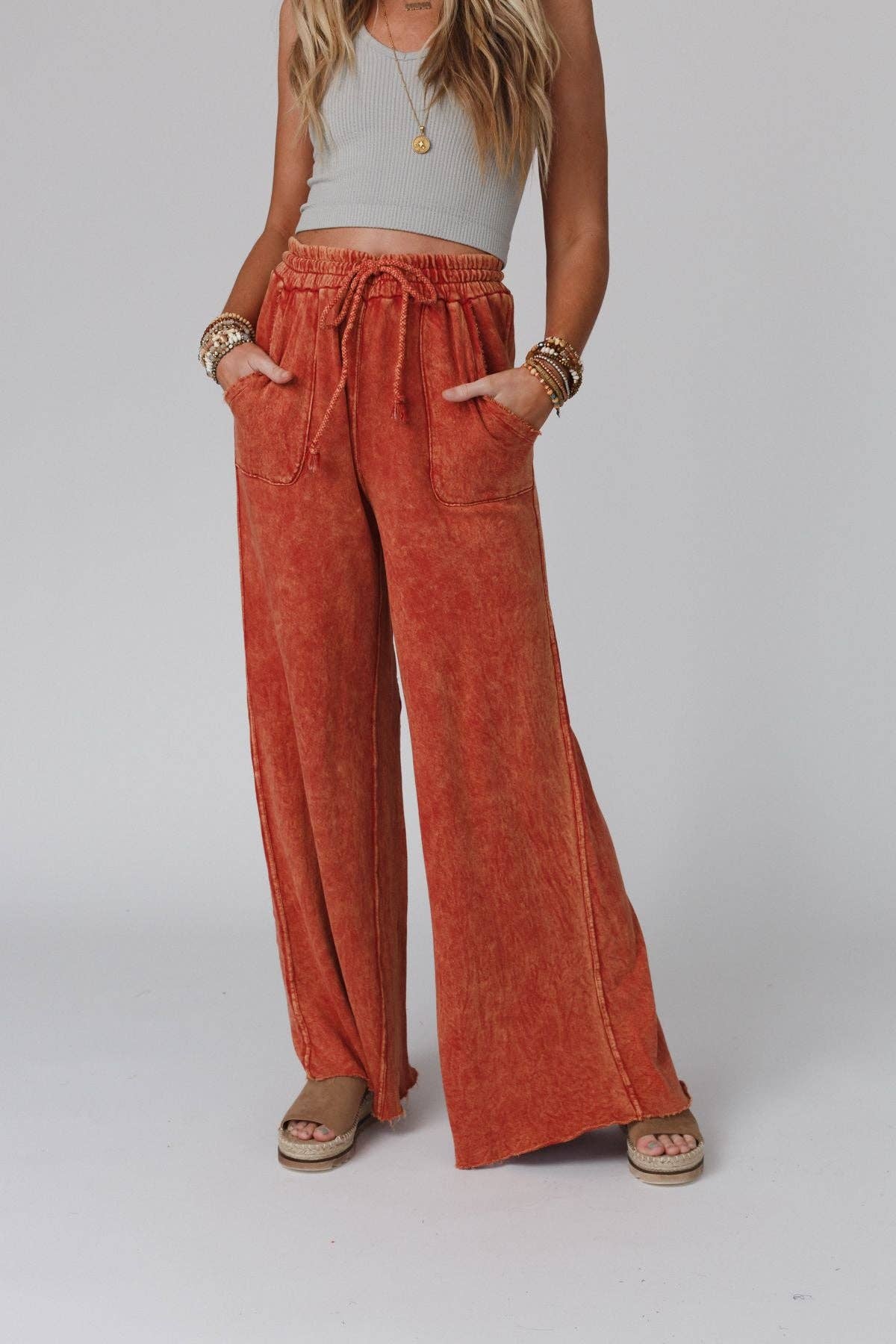 Bella Boho Pant- Rust Orange