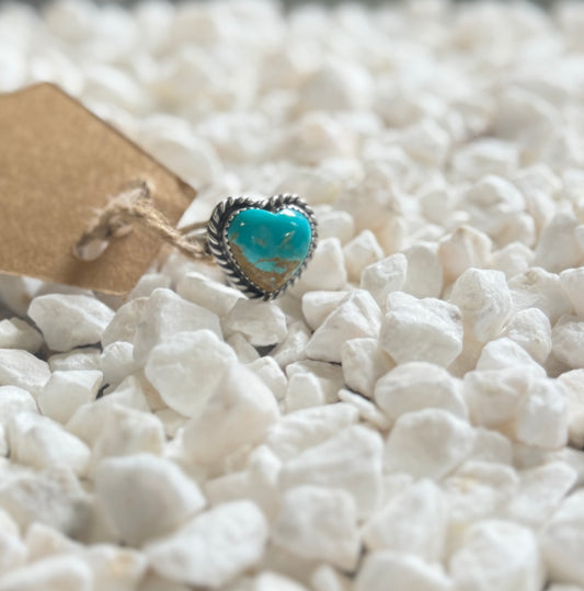Genuine Navajo Adjustable Heart Ring