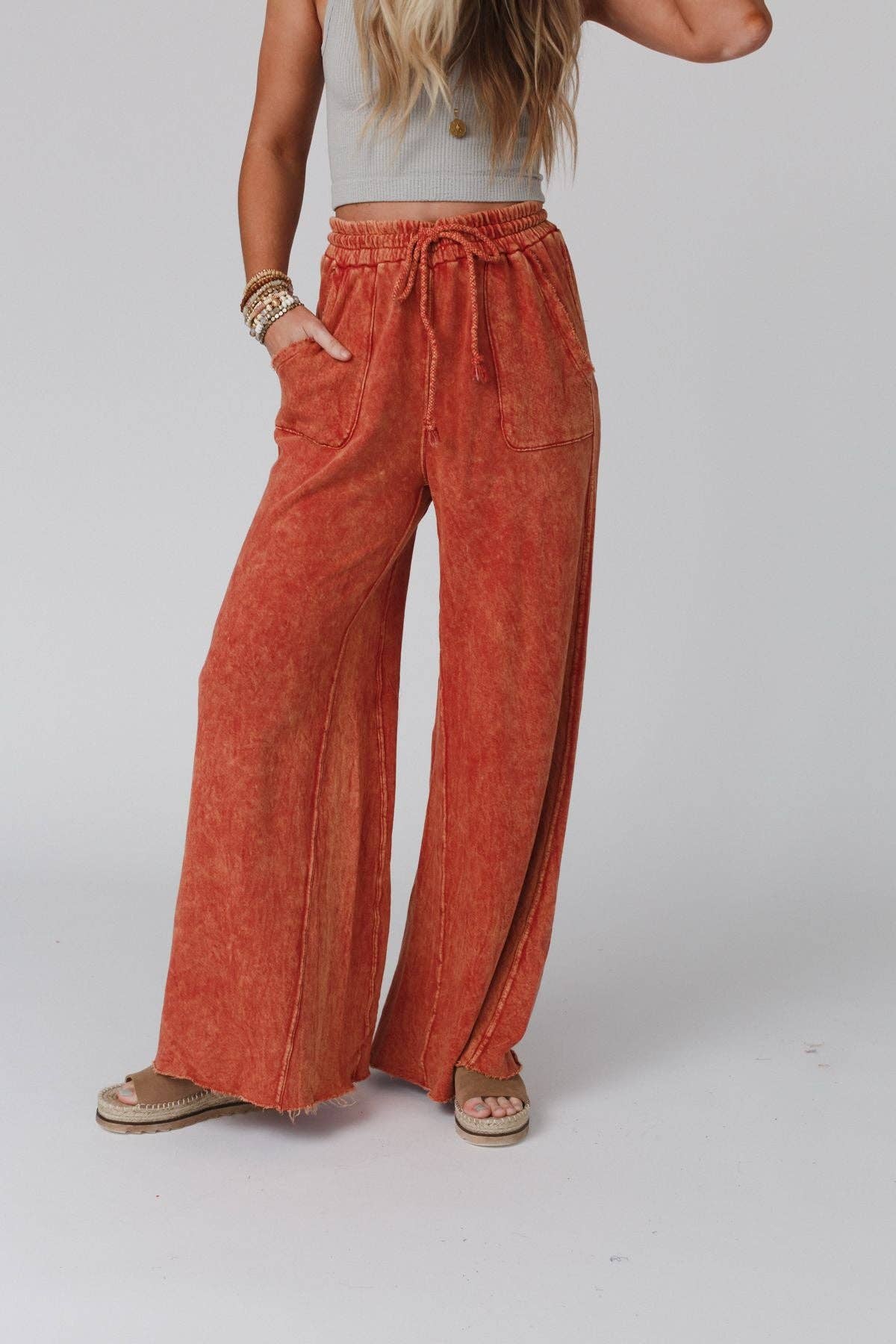 Bella Boho Pant- Rust Orange