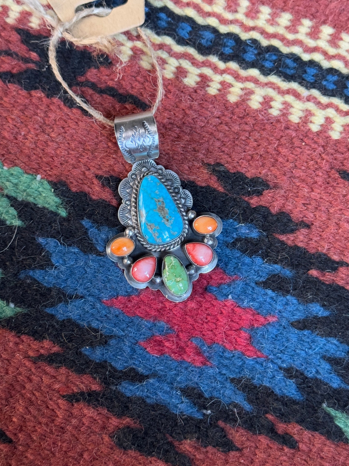 Navajo Spiny + Kingman Pendant