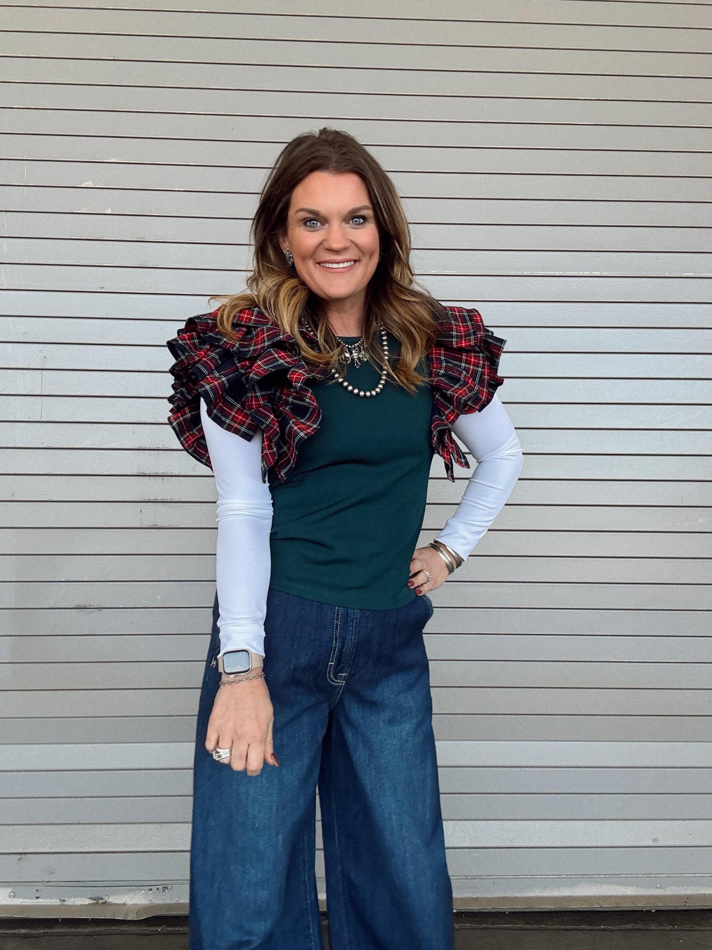 {S-3X} The Holly Holiday Blouse