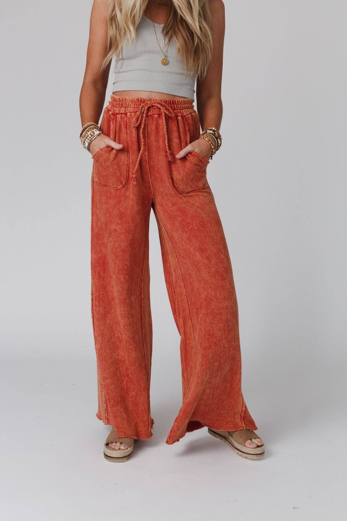 Bella Boho Pant- Rust Orange