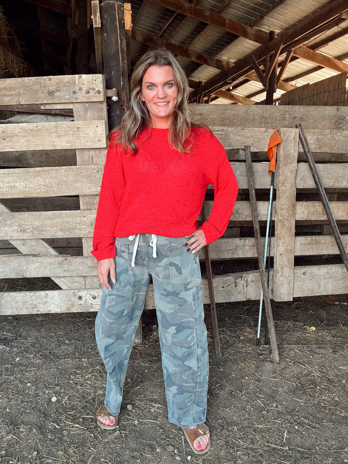 The Scottie Sweater- Red