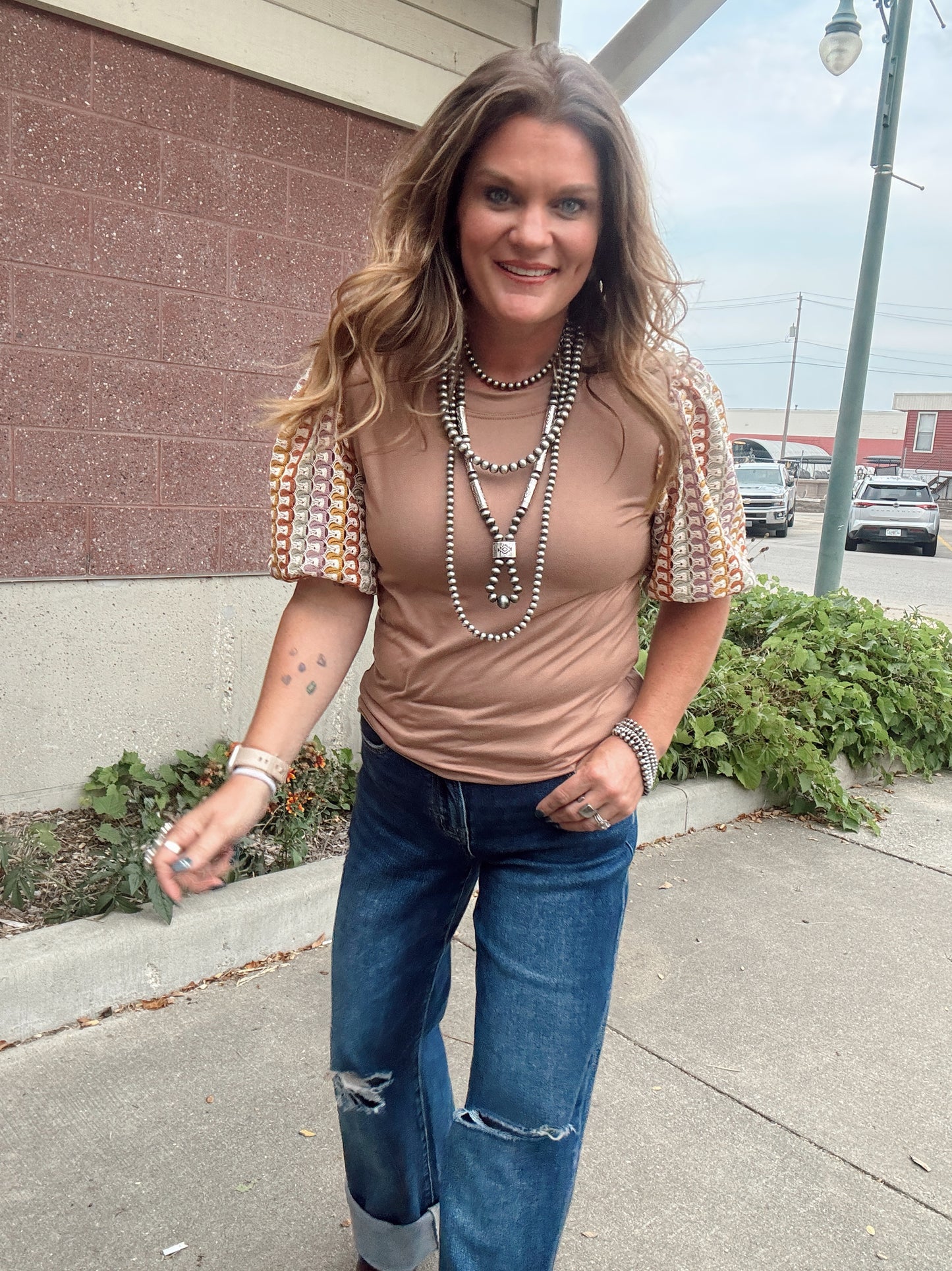 The Vera Crochet Sleeve Top