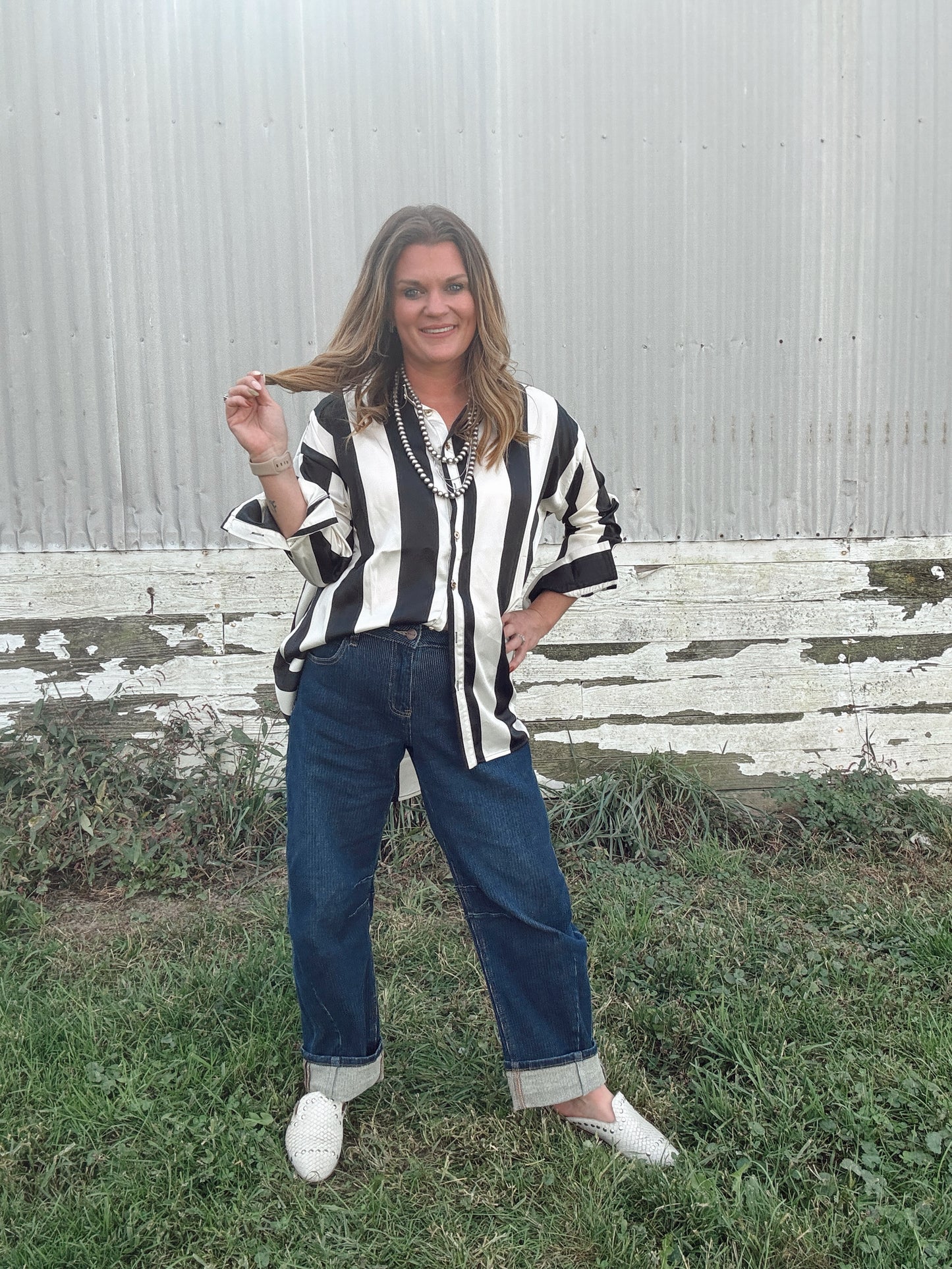 The Ella Striped Button Down