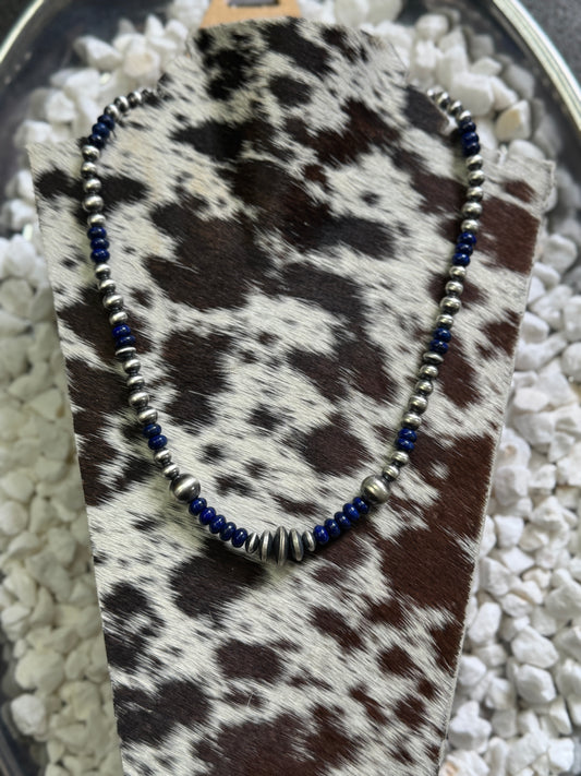 Genuine Navajo Lapis + Pearl