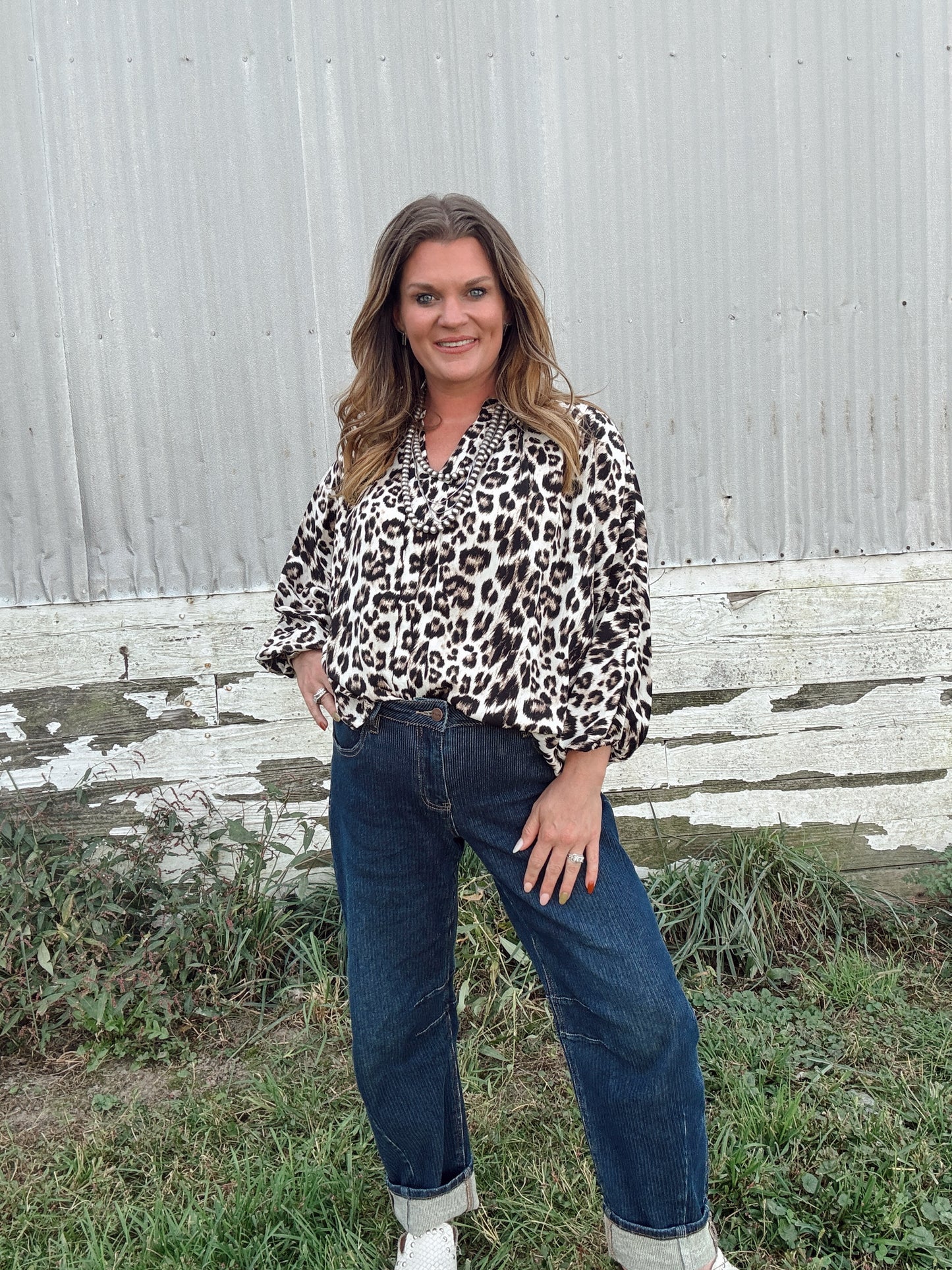 Landree Leopard Blouse