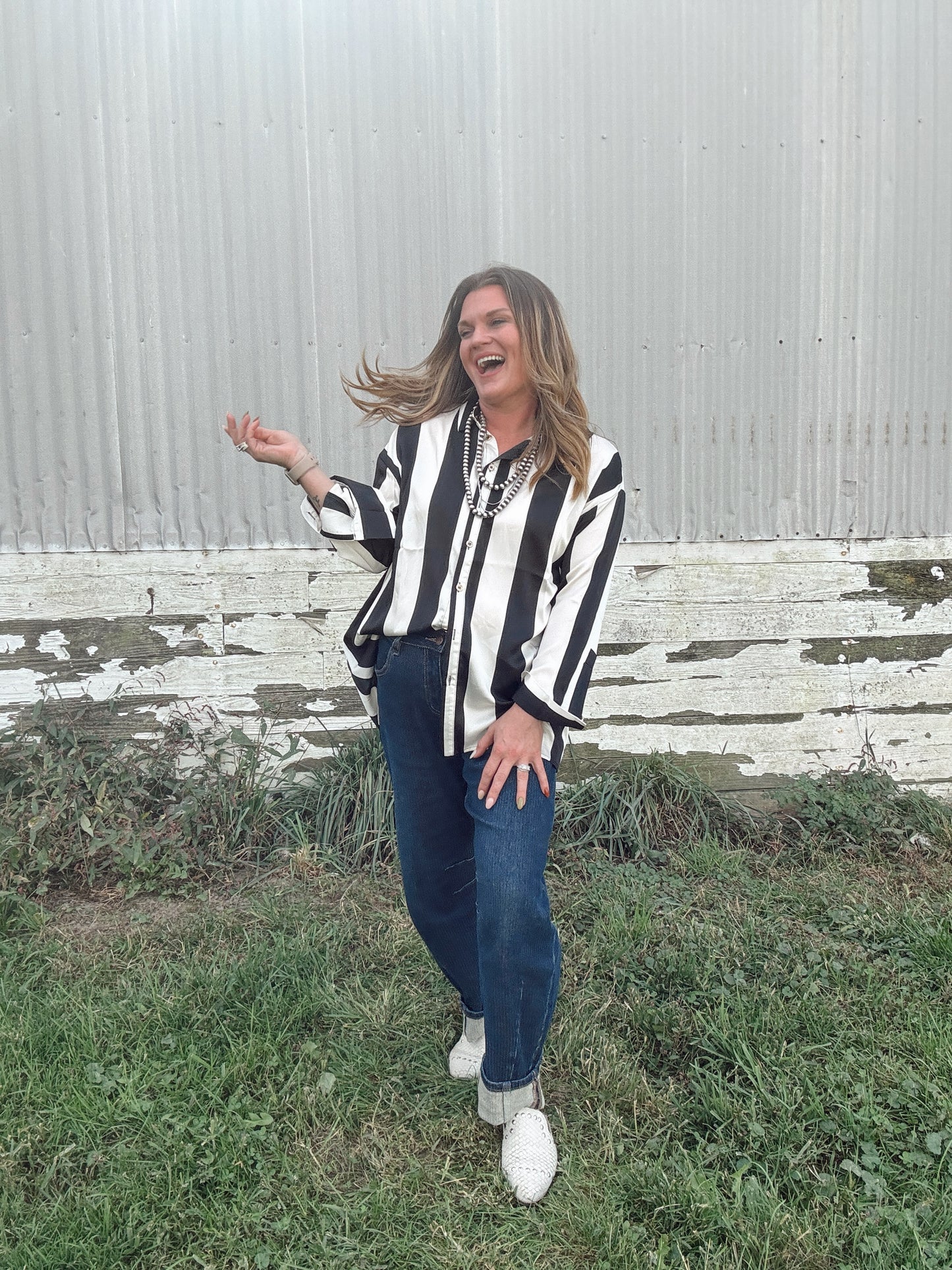 The Ella Striped Button Down