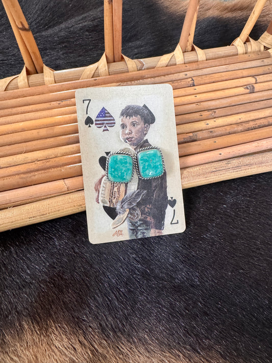 Genuine Navajo Turquoise Stud