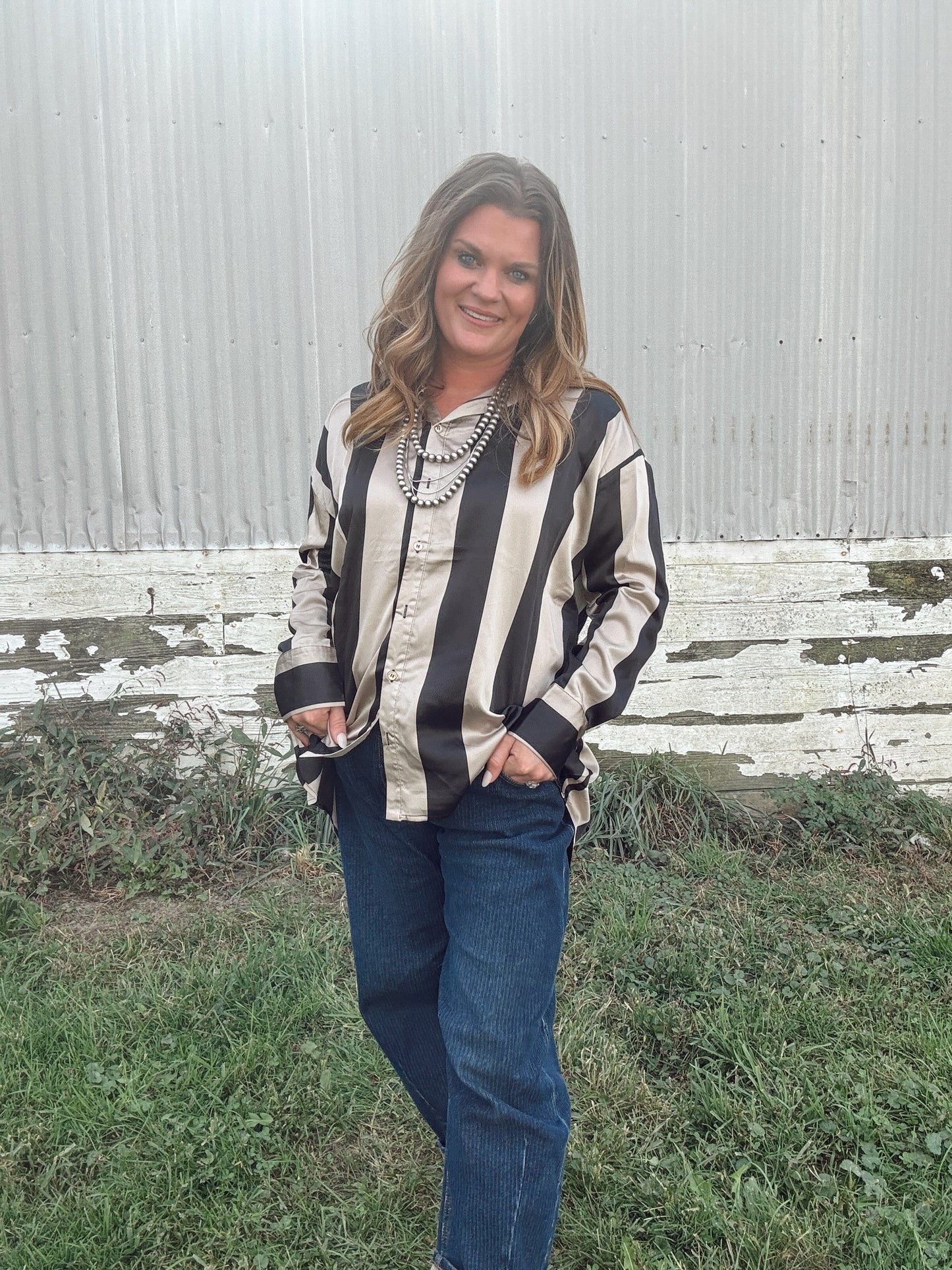 The Ella Striped Button Down