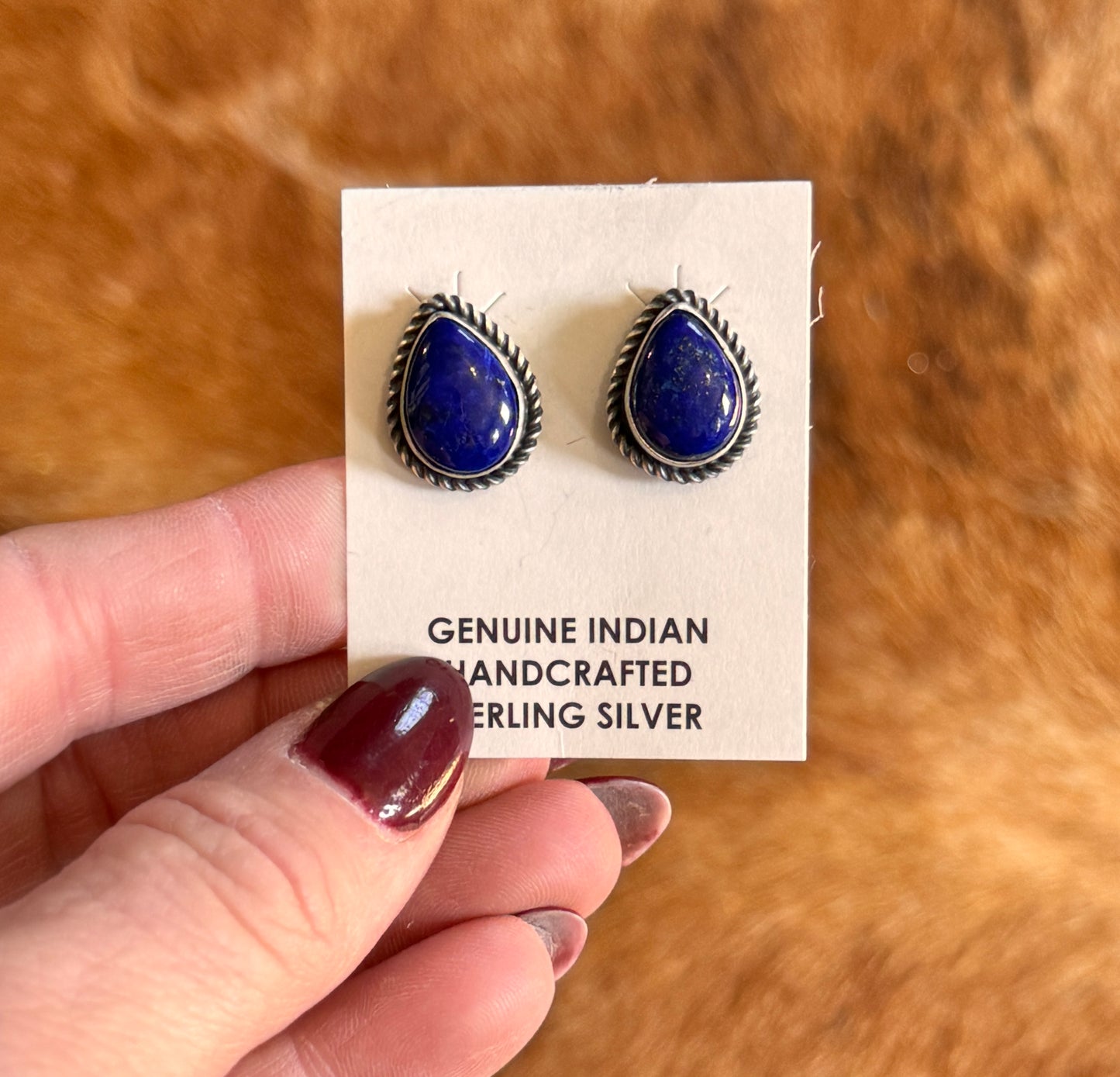 Navajo Lapis Studs